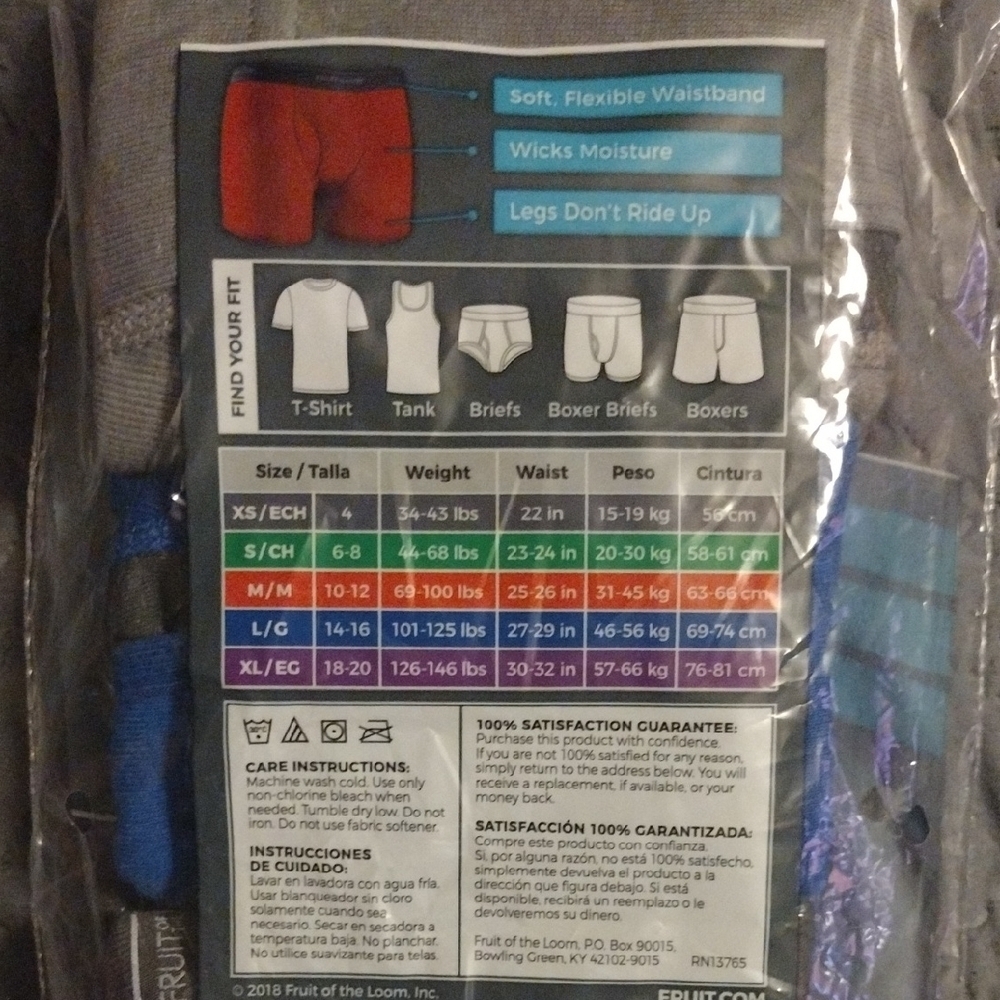 Fruit of the Loom Boys Gray, Blue, And Black Boxer Briefs Comfortable Fit​​ - Picture 2 of 2